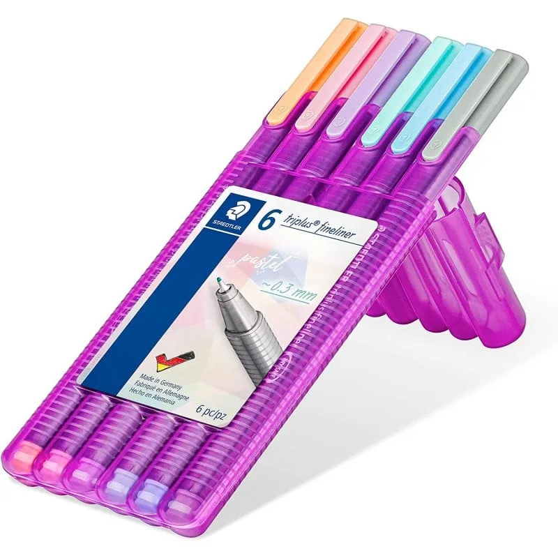 Staedtler Triplus Fineliner Pastel 334 Confezione da 6 pennarelli color pastello - immagine 1