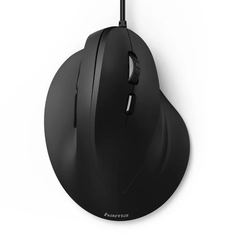 Mouse ottico ergonomico Hama EMC-500 1800 DPI Nero - immagine 1