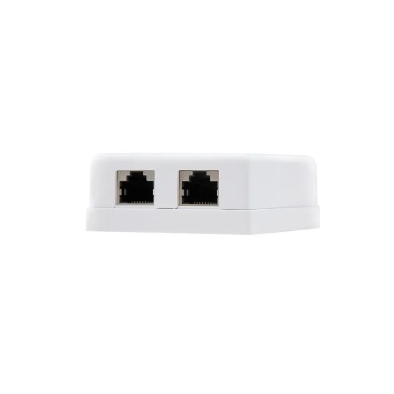 Nanocavo Rosetta di superficie RJ45 Cat.6 FTP 2 uscite Bianco - immagine 1