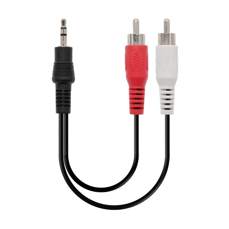 Cavo stereo nanocavo jack da 3,5 mm maschio a RCA maschio 5 m nero - immagine 1