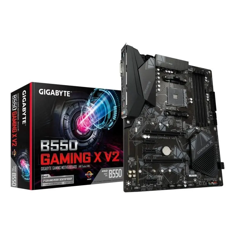 Scheda Madre Gigabyte B550 GAMING X V2 AMD B550 Socket AM4 DDR4 ATX RGB - immagine 1