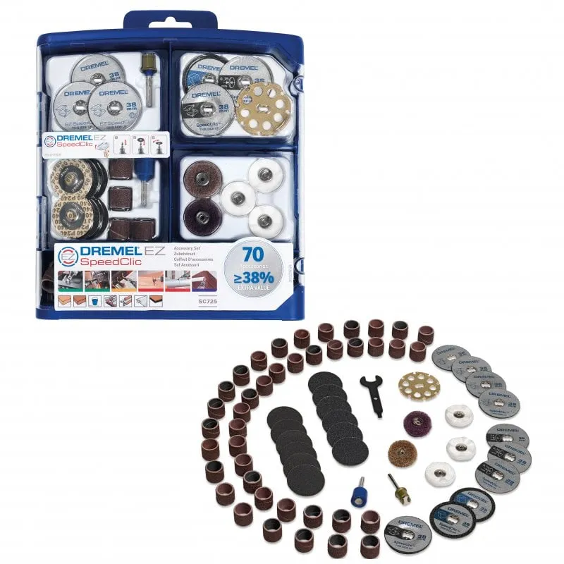 Dremel SC725 EZ SpeedClic Kit di 70 accessori - immagine 1