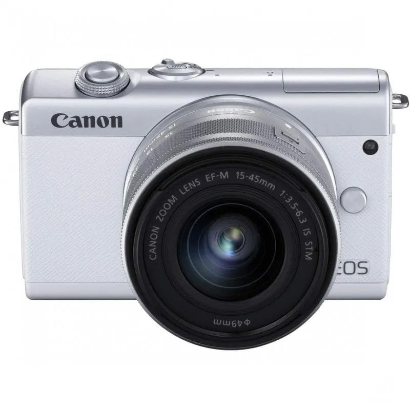 Canon EOS M200 24,1 MP WiFi Bianco + EF 15-45 mm F3,5-6,3 IS STM - immagine 1
