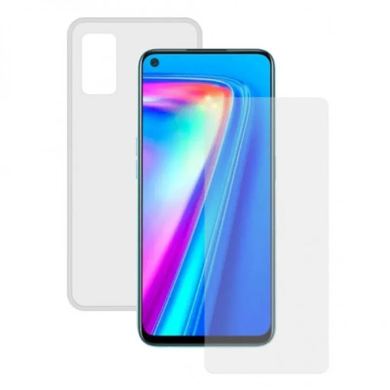 Contact Pack Custodia trasparente + protezione in vetro temperato per Realme 7 Pro - immagine 1
