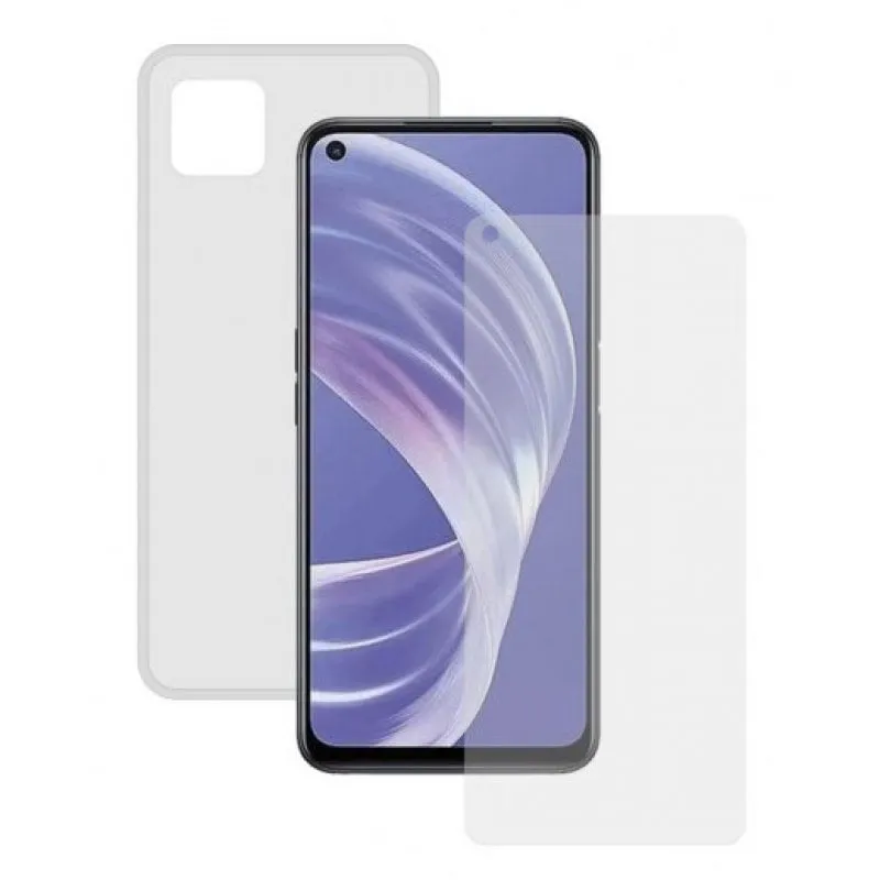 Contact Pack Custodia trasparente + protezione in vetro temperato per Oppo A73 - immagine 1