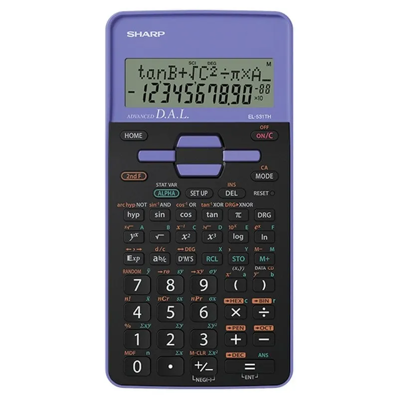 Sharp EL-531TH calcolatrice Tasca Calcolatrice scientifica Nero, Viola - immagine 1