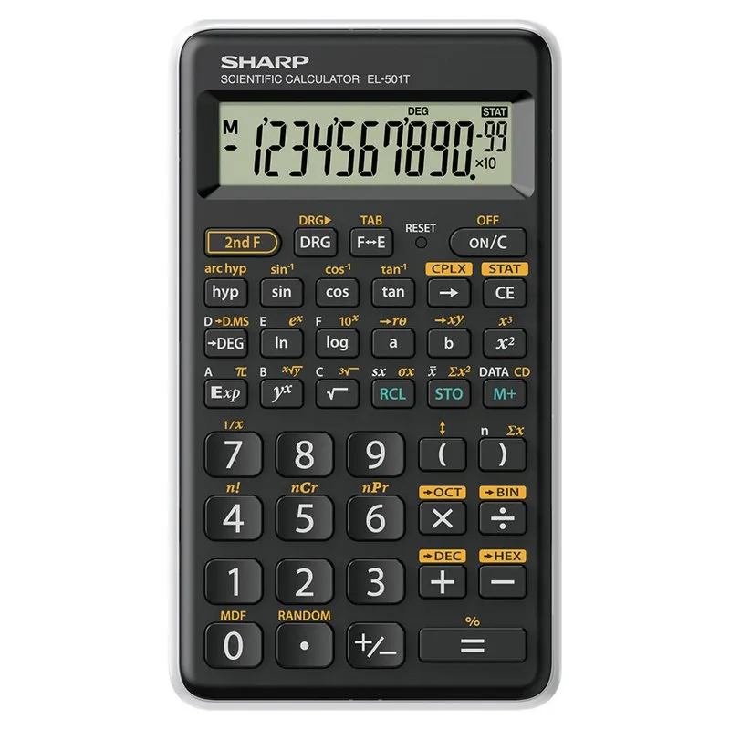 Calcolatrice scientifica Sharp EL-501T 12 cifre bianca - immagine 1