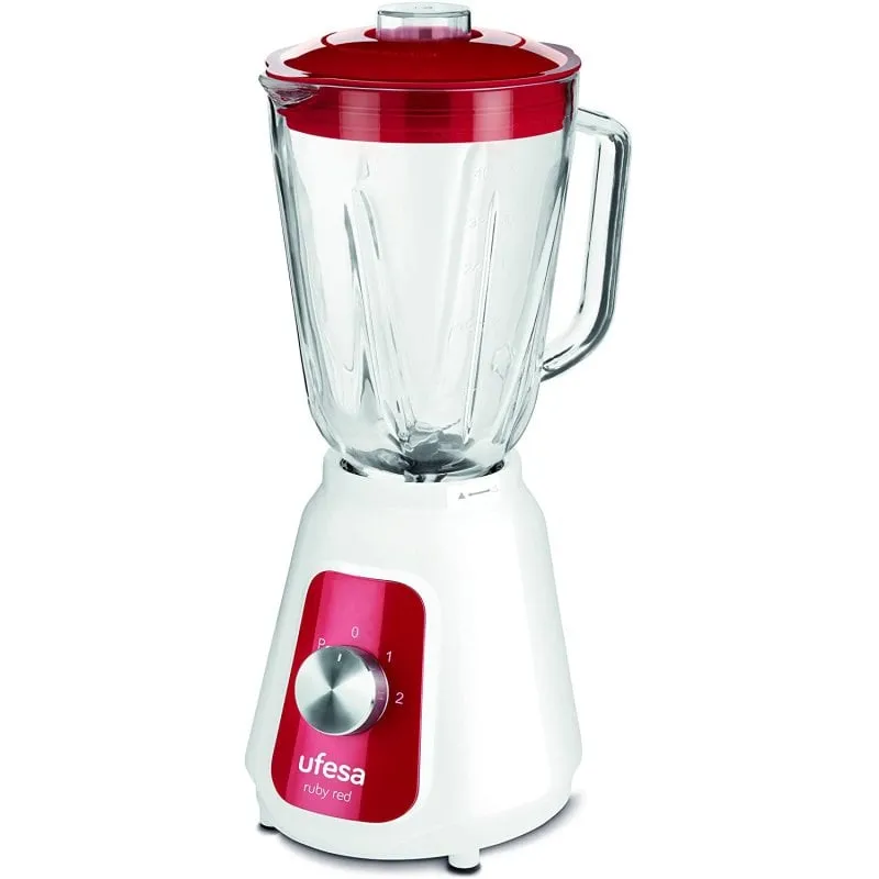 Ufesa BS4717 Frullatore in vetro rosso rubino 1500W - immagine 1