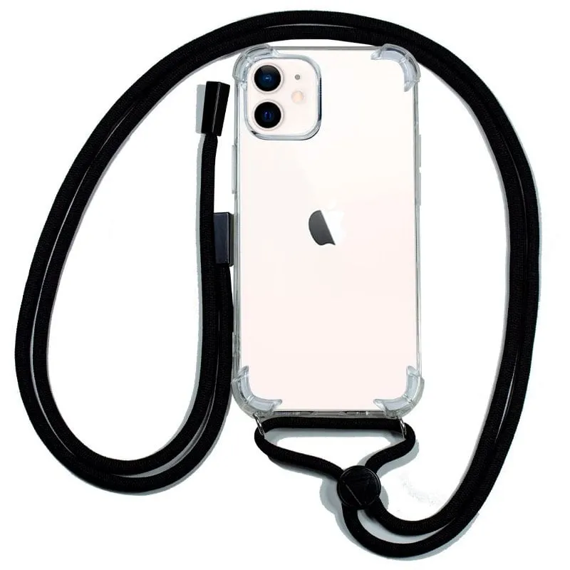 Fantastica custodia con cordino nero per iPhone 12 Mini - immagine 1
