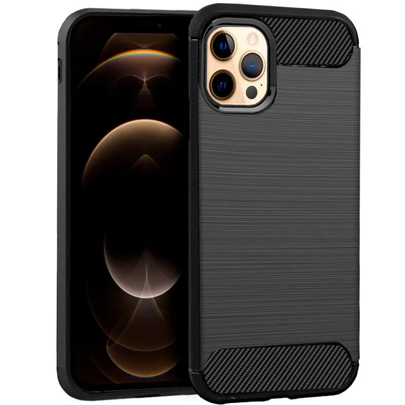 Custodia nera carbone per iPhone 12 Pro Max - immagine 1