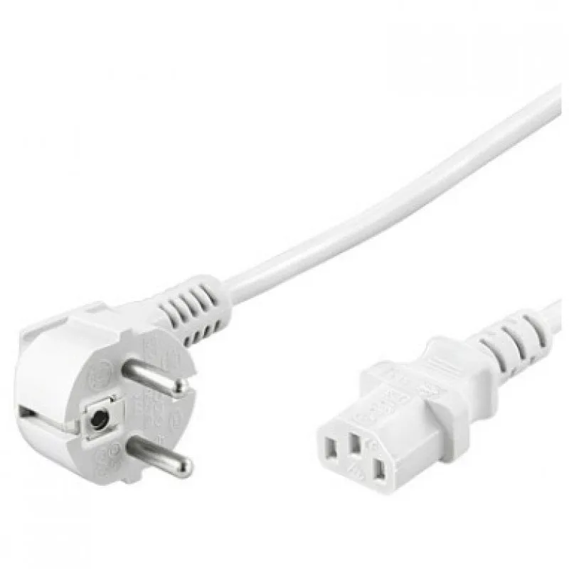 Cavo di alimentazione Goobay per CPU CEE7/C13 5m Bianco - immagine 1