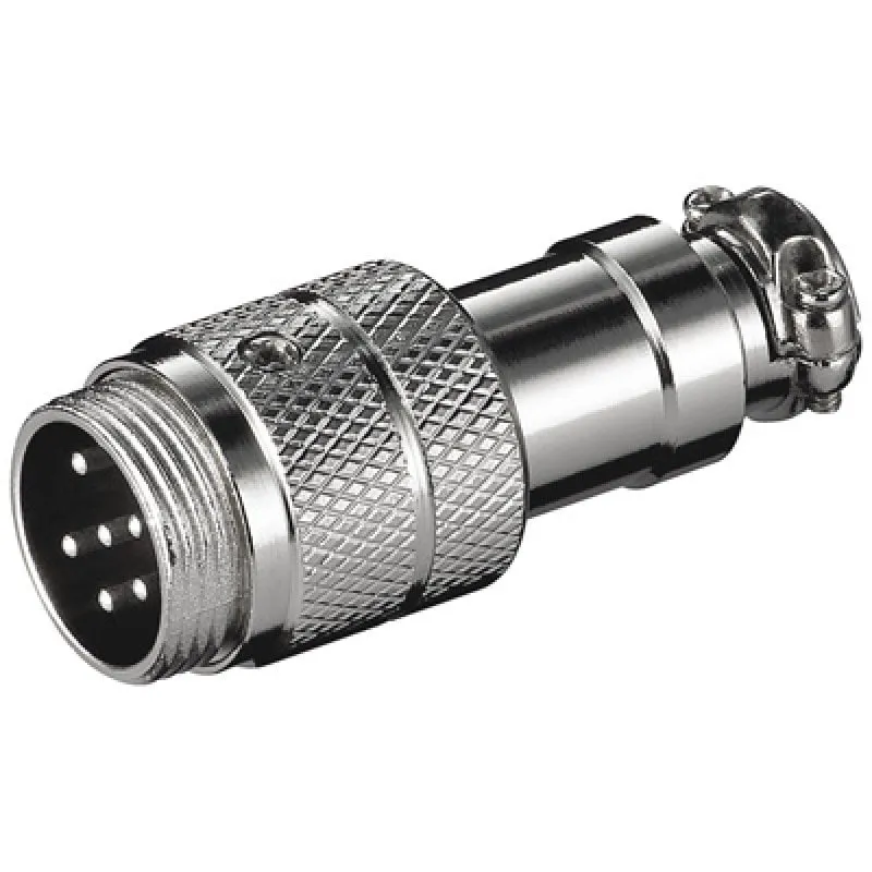 Connettore Goobay GX16 6 pin Maschio Grigio per Microfono - immagine 1