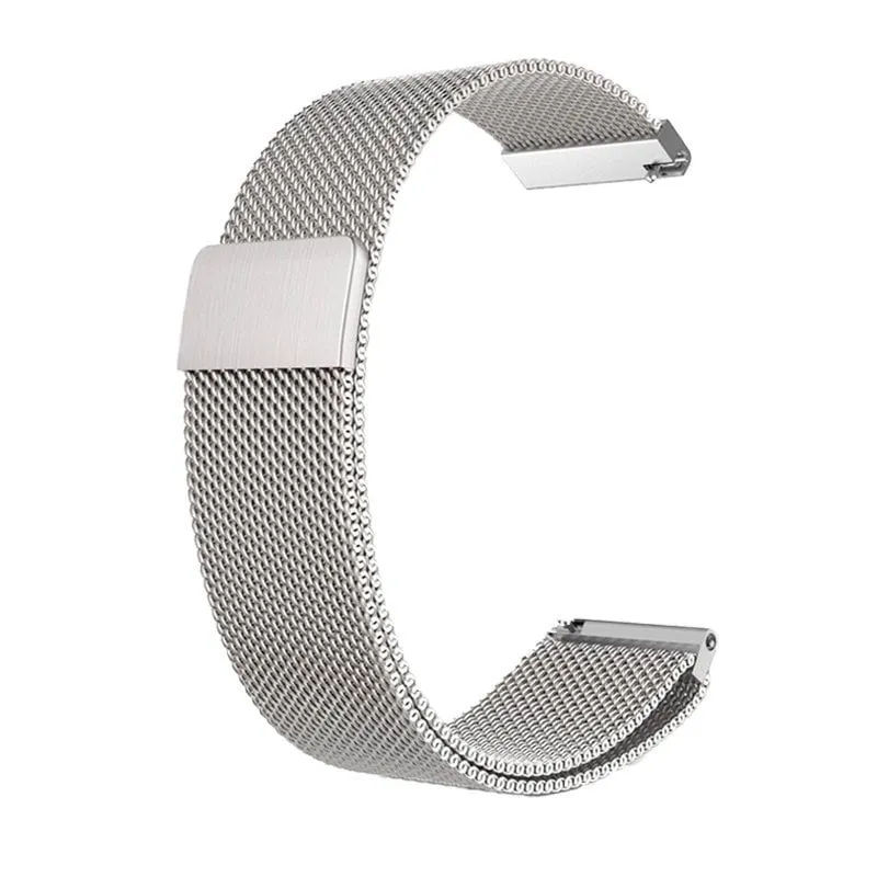 Fantastico cinturino universale in metallo argentato da 20 mm - immagine 1