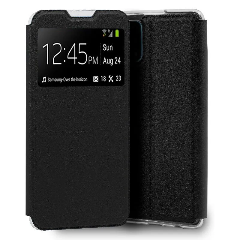 Custodia Flip Cover nera liscia e fantastica per Realme 7 Pro - immagine 1