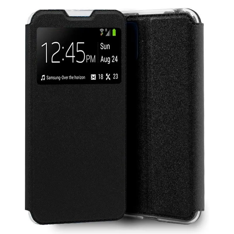 Custodia Flip Cover nera liscia e fantastica per Motorola Moto G9 Plus - immagine 1
