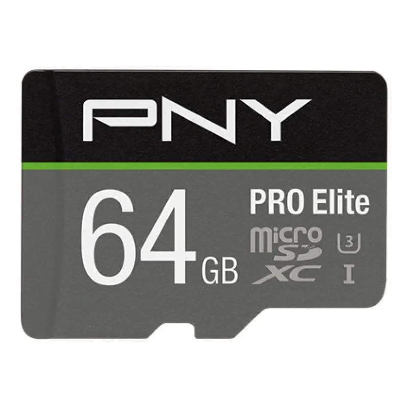 PNY Pro Elite microSDXC 64GB UHS-I U3 Classe 10 - immagine 1