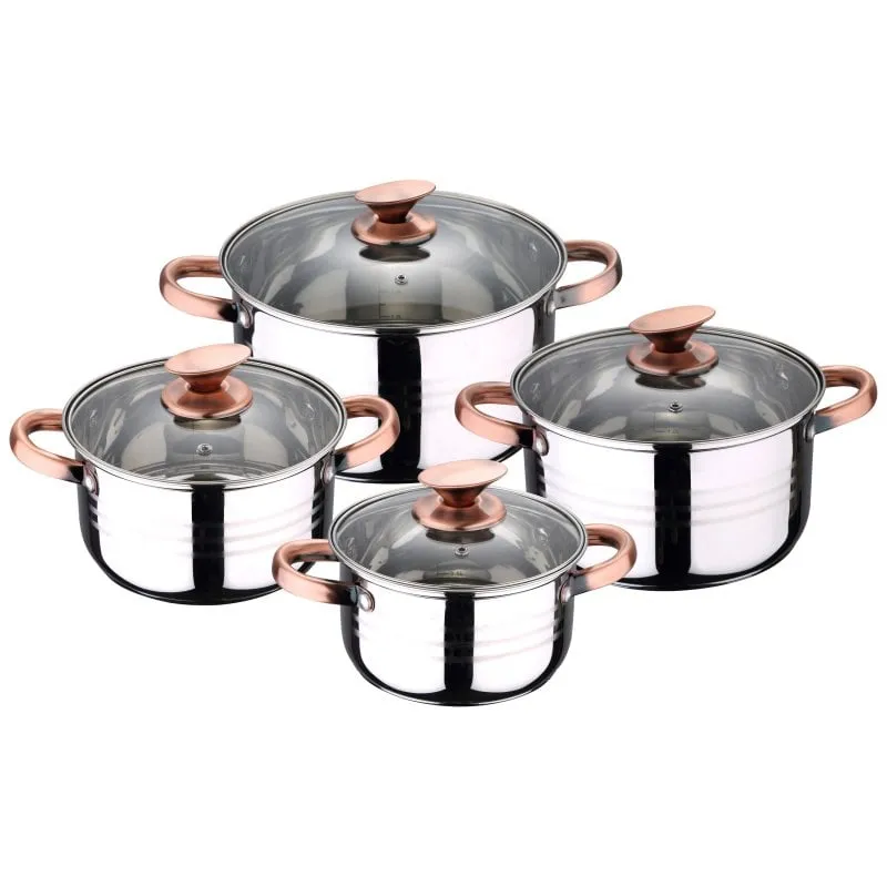 Set di pentole San Ignacio Premium Nona 8 pezzi in acciaio inossidabile - immagine 1