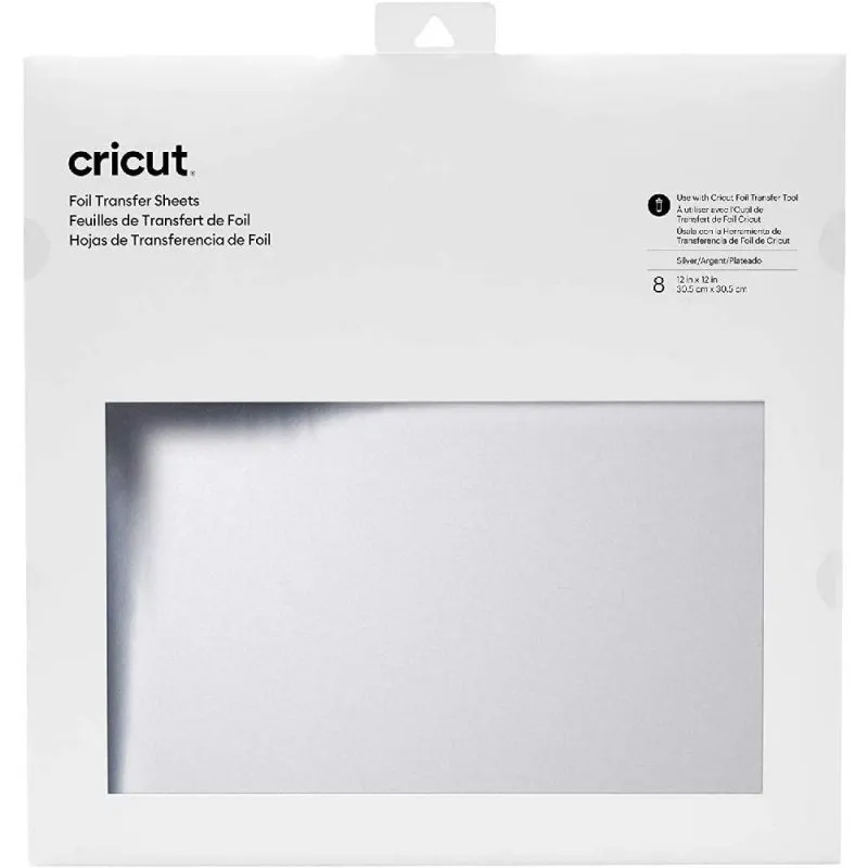 Set Cricut 8 fogli trasferibili 30,5 x 30,5 cm Argento - immagine 1