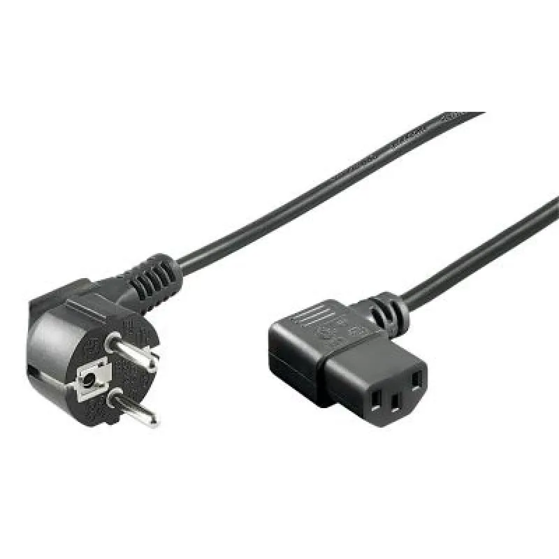Cavo di alimentazione Goobay per CPU angolato CEE7/C13 da 3 m Nero - immagine 1
