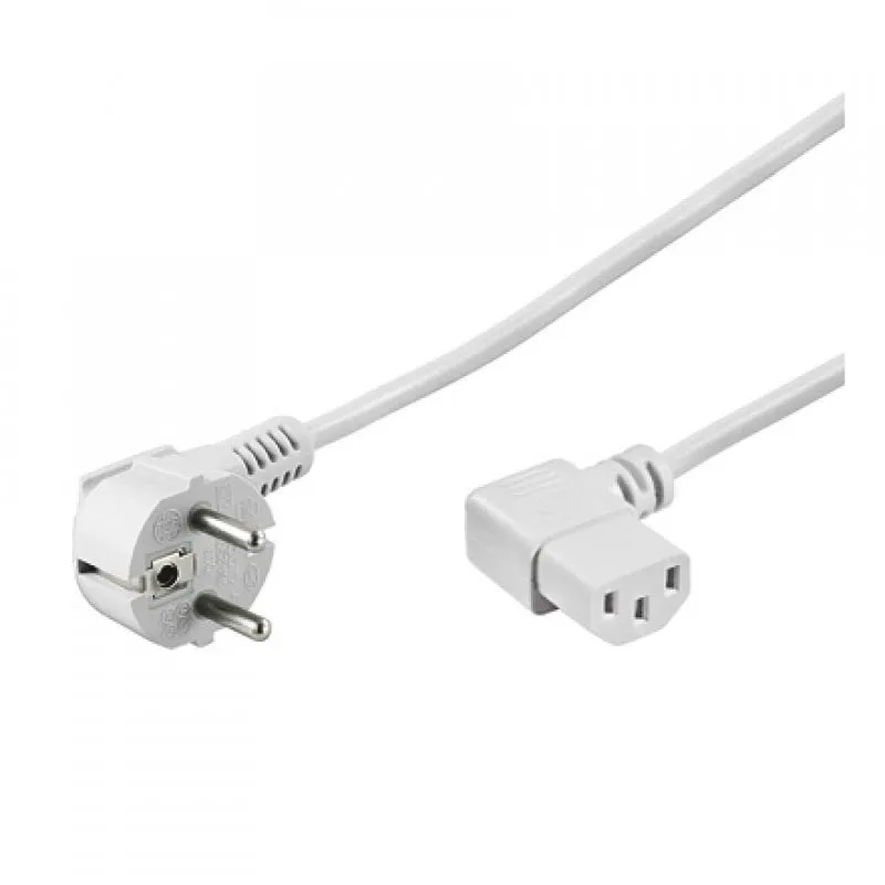 Cavo di alimentazione CPU angolato Goobay CEE7/C13 3 m Bianco - immagine 1