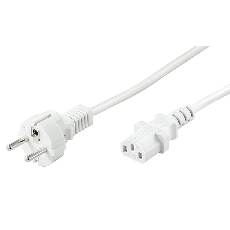Cavo di alimentazione Goobay per CPU dritta C14/C13 2m Bianco - immagine 1