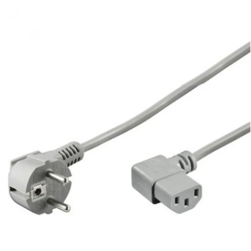 Cavo di alimentazione CPU angolato Goobay CEE7/C13 2 m Grigio - immagine 1