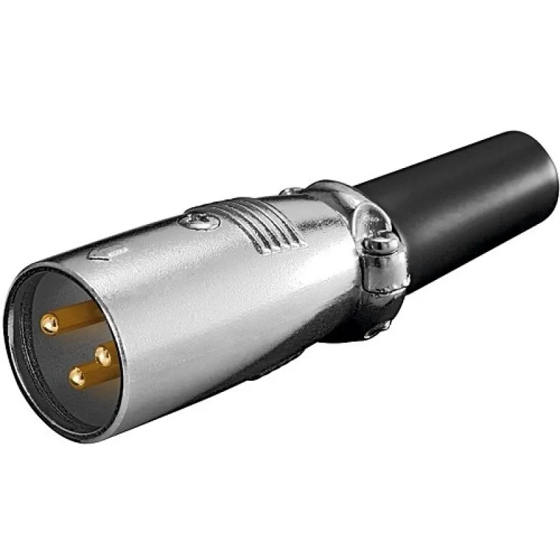 Connettore XLR Goobay a 3 pin maschio grigio - immagine 1