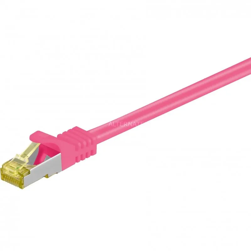Cavo di rete Goobay SFTP CAT7 da 25 cm magenta - immagine 1