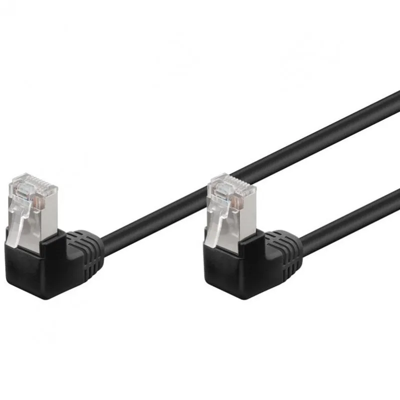 Cavo di rete angolato Goobay FTP RJ-45 3 m Nero - immagine 1
