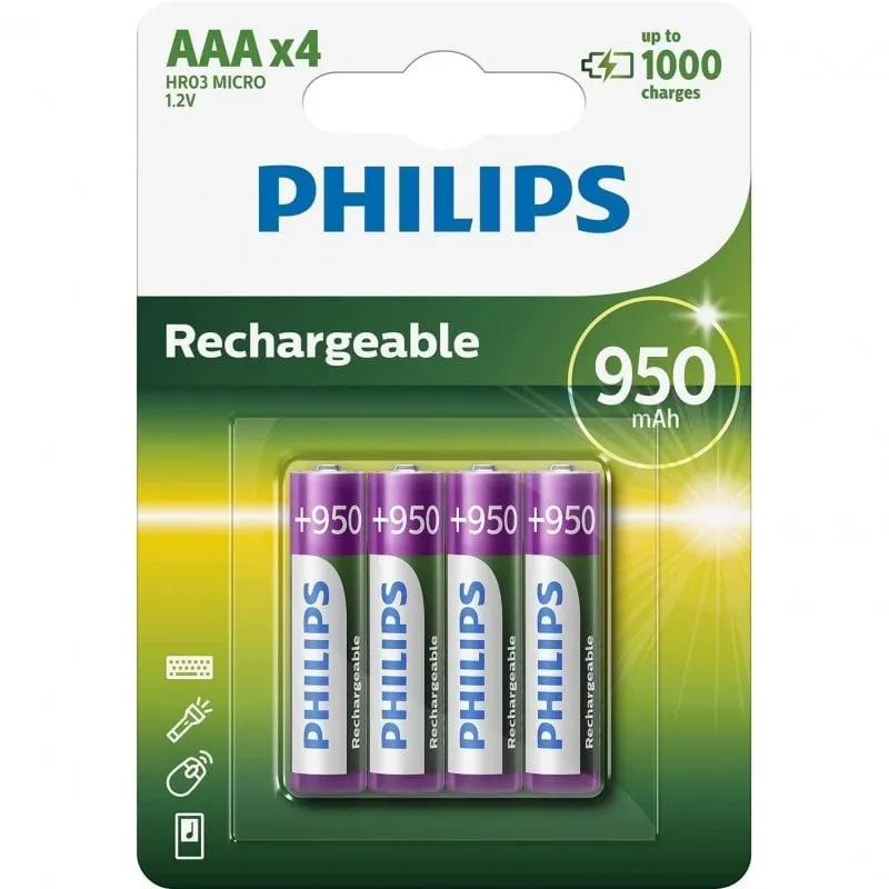 Philips Rechargeables Batteria R03B4A95/10 - immagine 1