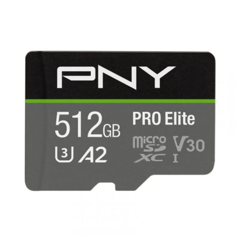 PNY Pro Elite microSDXC 512GB UHS-I U3 Classe 10 - immagine 1