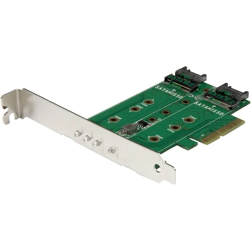 StarTech.com Adattatore SSD M.2 NGFF a 3 porte - 1x M.2 PCIe ( NVMe) , 2x M.2 SATA III M.2 - PCIe 3.0 - immagine 1