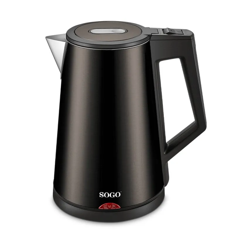 Hervidor Sogo 1.7L Acciaio Inox Nero Cool Touch - immagine 1