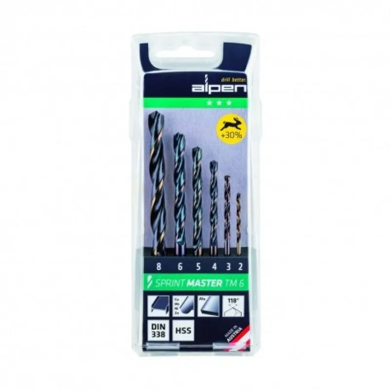 Valigetta portapunte Alpen Hss Sprint Master 6 pezzi - immagine 1