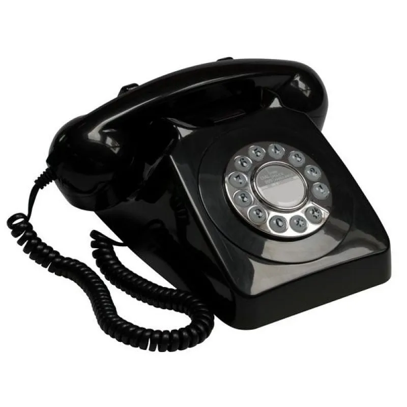 Telefono fisso retrò GPO 746 nero - immagine 1