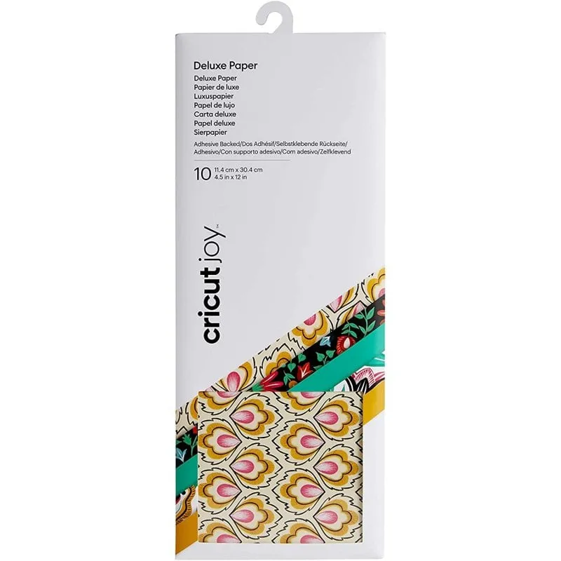 Cricut Joy Confezione da 10 fogli di carta adesiva 11,4 x 30,4 cm Design campione - immagine 1