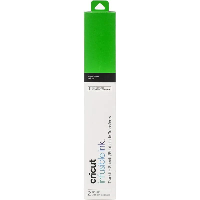 Confezione di inchiostro infusibile Cricut da 2 fogli di trasferimento infusibili verde brillante - immagine 1