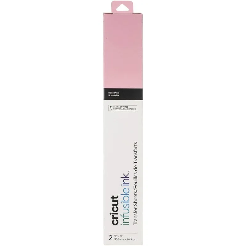 Confezione di inchiostro infusibile Cricut da 2 fogli di trasferimento infusibili rosa - immagine 1