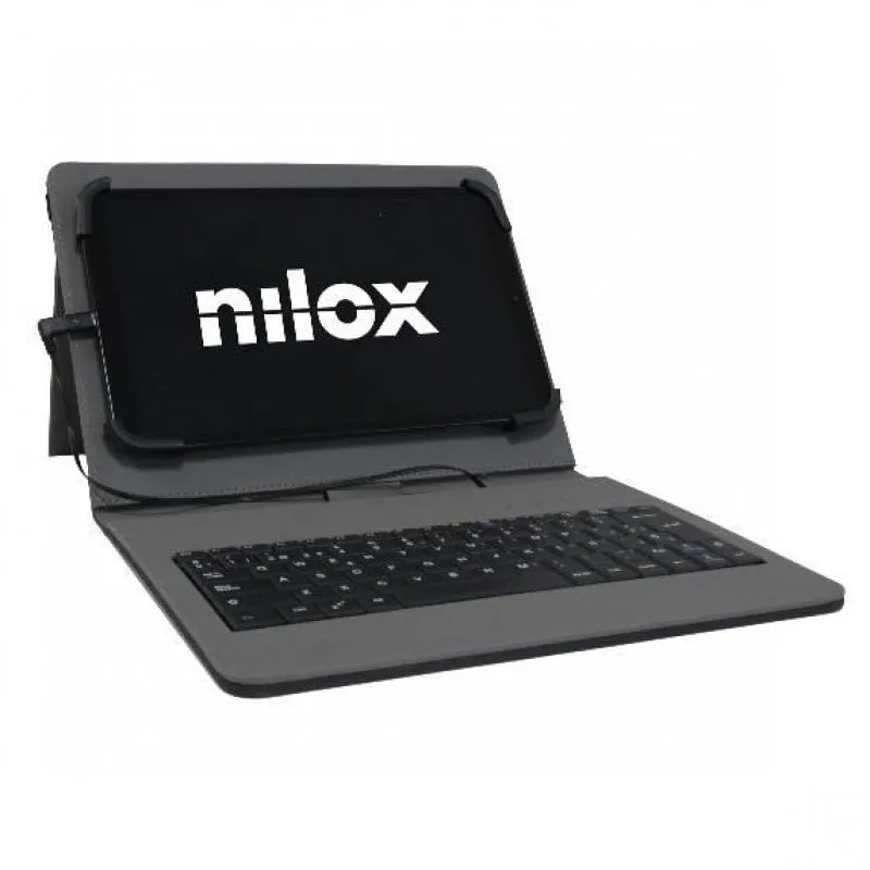 Custodia Universale Nilox con Tastiera Nera per Tablet fino a 10.1" - immagine 1
