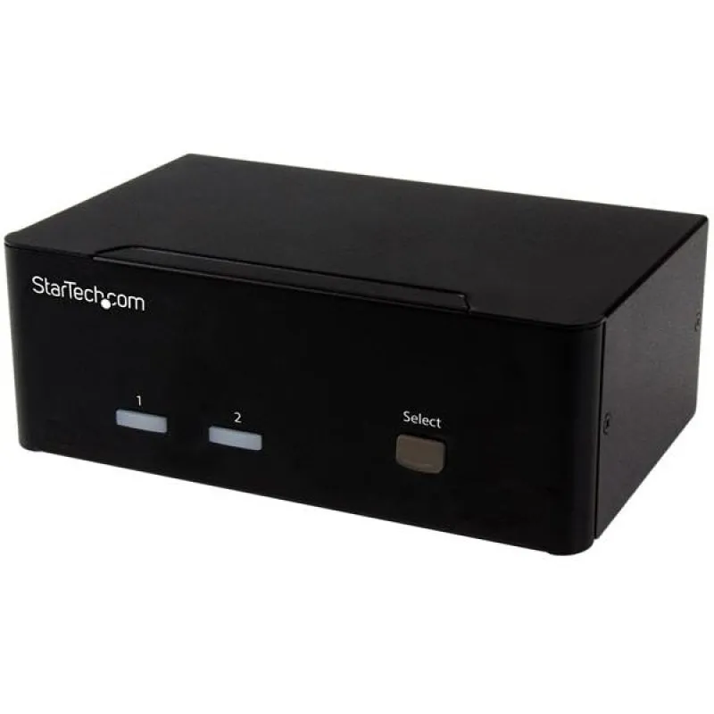 StarTech.com Switch Commutatore a 2 porte - KVM USB 2.0 a doppio VGA con Hub USB a 2 porte e 3,5mm audio - immagine 1