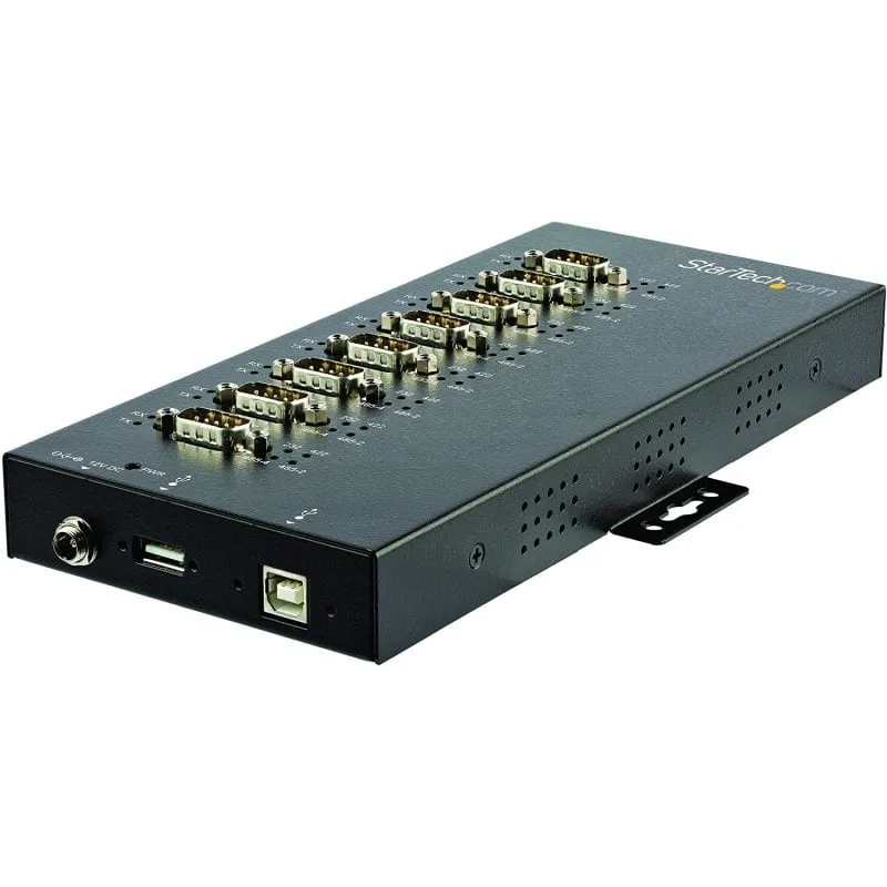 StarTech.com Hub Seriale 8 Porte da USB a RS232/RS485/RS422 -Hub Convertitore industriale da USB 2.0 a DB9 - Protezione IP30 - Hub in Metallo installabile su Barra Din - Protezione ESD 15kV - immagine 1