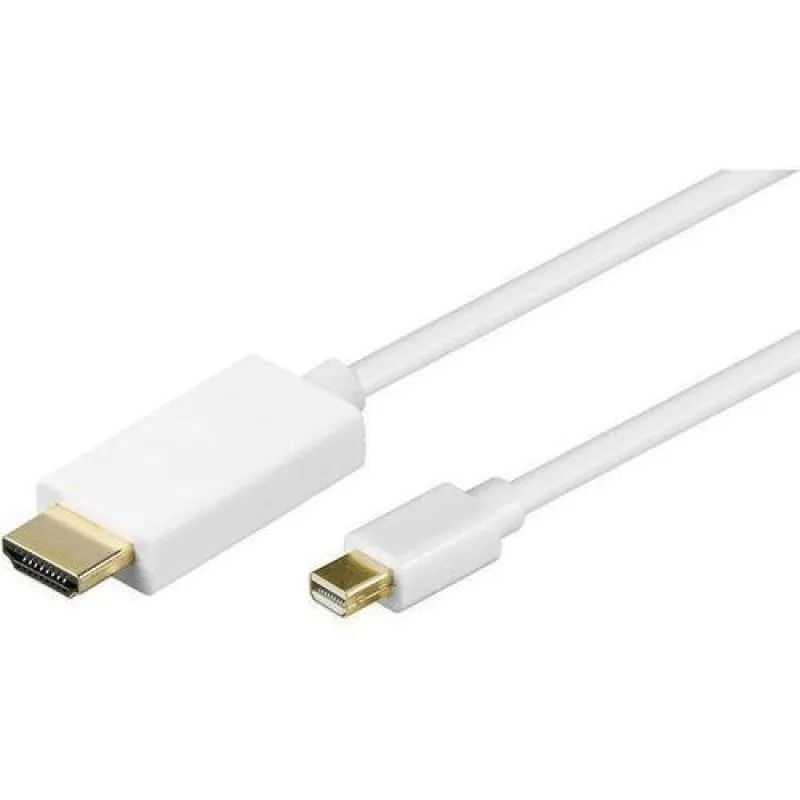 Cavo adattatore Goobay Mini DisplayPort a HDMI maschio/maschio 2 m bianco - immagine 1