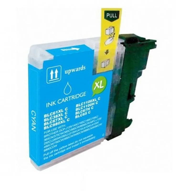 Cartuccia d'inchiostro Inkpro compatibile con Brother LC980XL/1100XL ciano - immagine 1