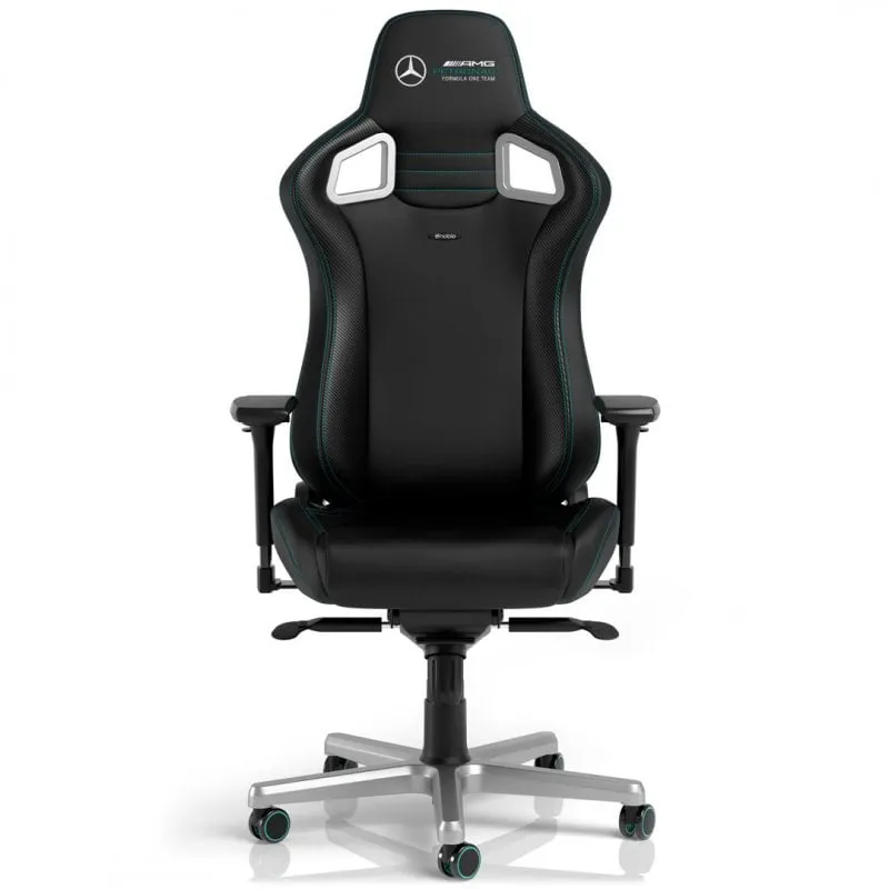 Noblechairs Epic Sedia da gioco nera Mercedes-AMG Petronas F1 Team in pelle PU - immagine 1
