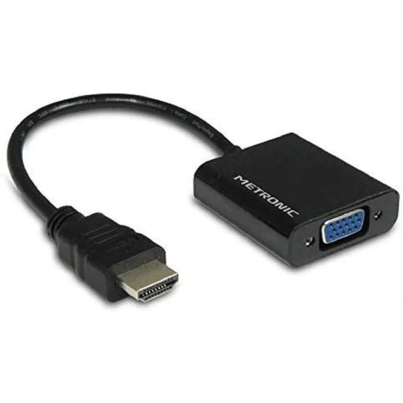Convertitore Metronic HDMI/VGA con jack da 3,5 mm nero - immagine 1