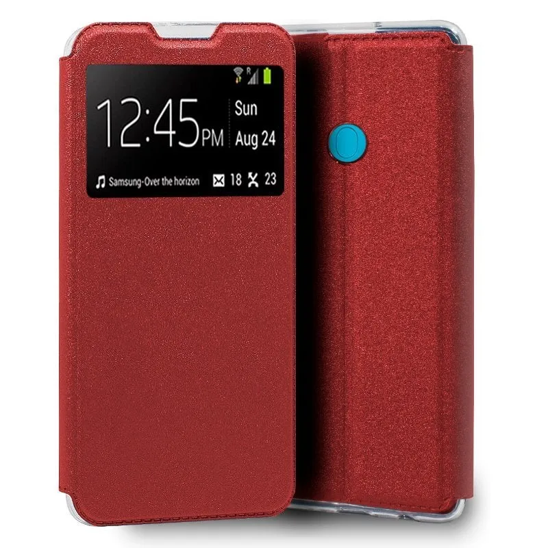 Fantastica custodia Flip Cover tinta unita rossa per Samsung Galaxy M11 / A11 - immagine 1