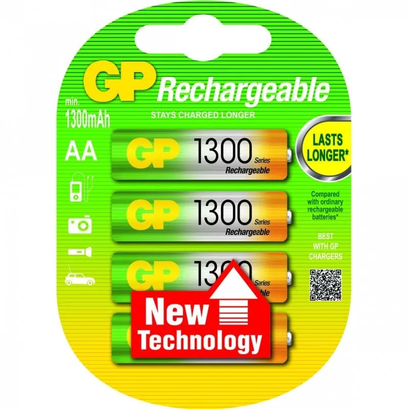 GP Pack 4 batterie ricaricabili AA LR06 - immagine 1