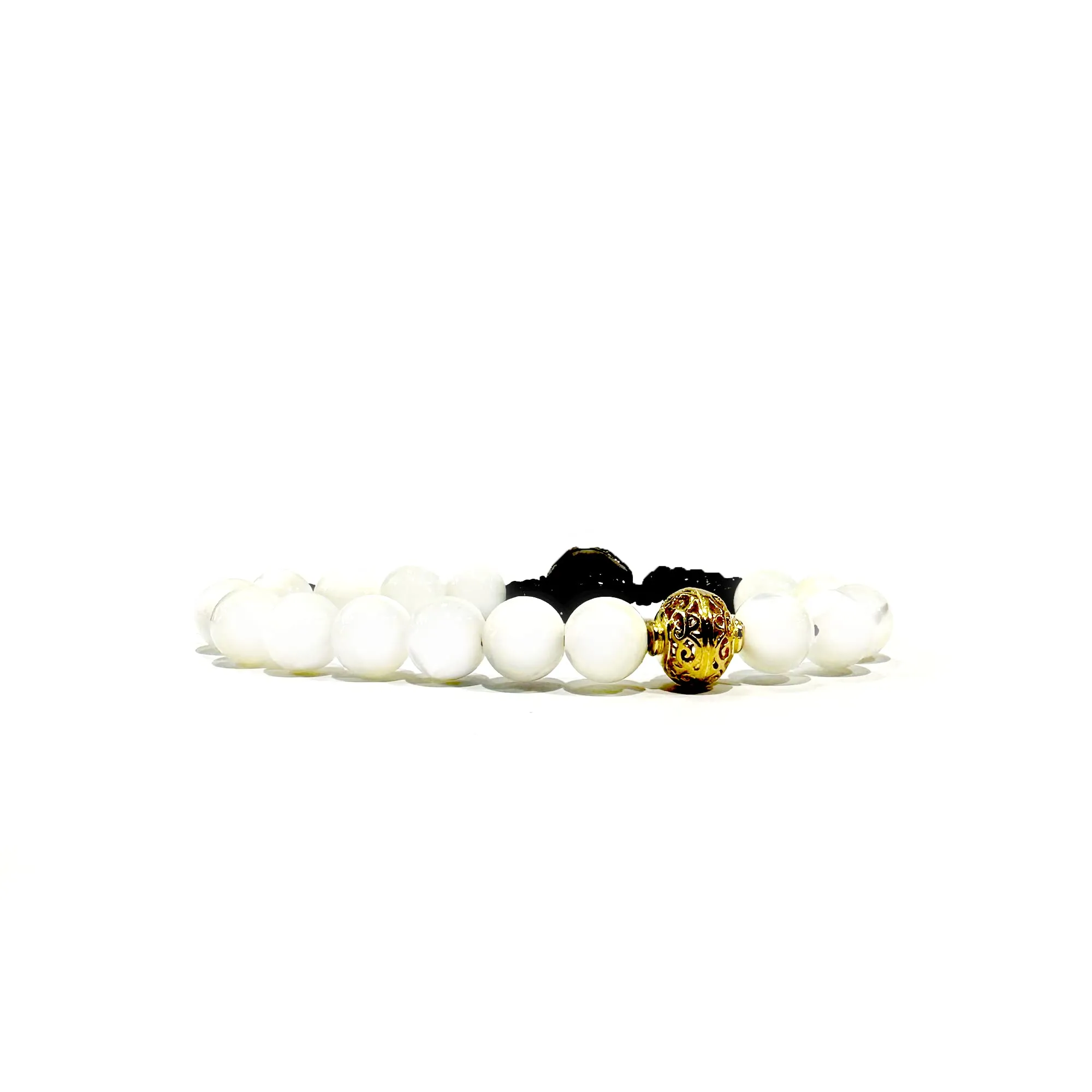 Samsara Bracciale Tibetano Buddista con Agata Bianca Naturale Regolabile Artigianale in Cotone Cerato ad Alta Resistenza Uomo Donna Accessorio Etnico Unisex Idea Regalo - immagine 1