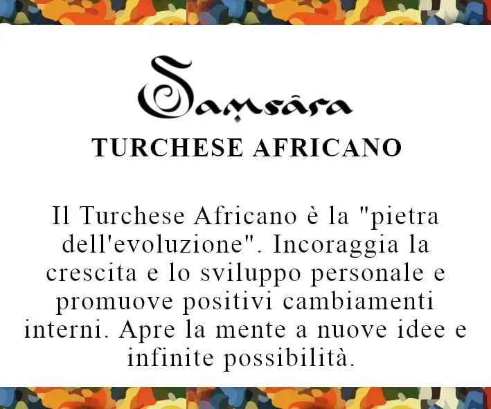 Samsara Bracciale Tibetano Buddista con Turchese Africano, Lunghezza Regolabile, Gioiello Ispirato alla Tradizione Spirituale con Filo in Cotone Cerato Resistente, Accessorio Unisex Artigianale - immagine 2