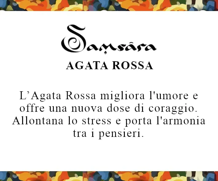 Samsara Bracciale Tibetano Ispirazione Buddista con Agata Rossa Striata, Lunghezza Regolabile, Gioiello Artigianale con Filo in Cotone Cerato ad Alta Resistenza e Chiusura in Ottone - immagine 2